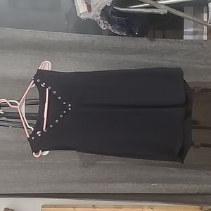 studded vneck black tank top